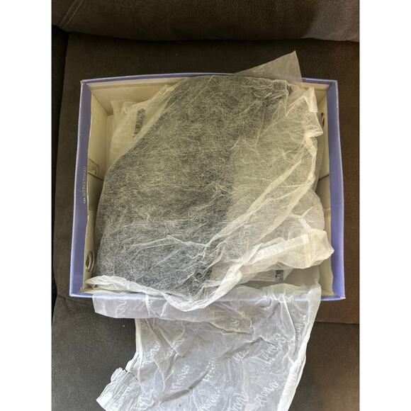 Tried On Only Liliana Black Faux Leather Bexie-8 3" Heel Open Toe Women's 6.5 - Picture 9 of 10